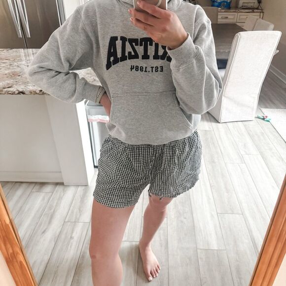 a new day Pants - A New Day Black White Gingham Pull On Shorts Size Large